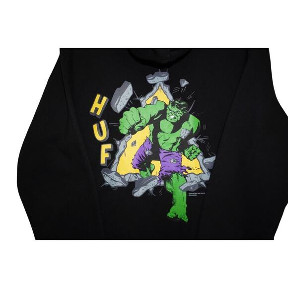 HUF x The Incredible Hulk Triple Triangle Hoodie – Black M - Picture 5 of 5